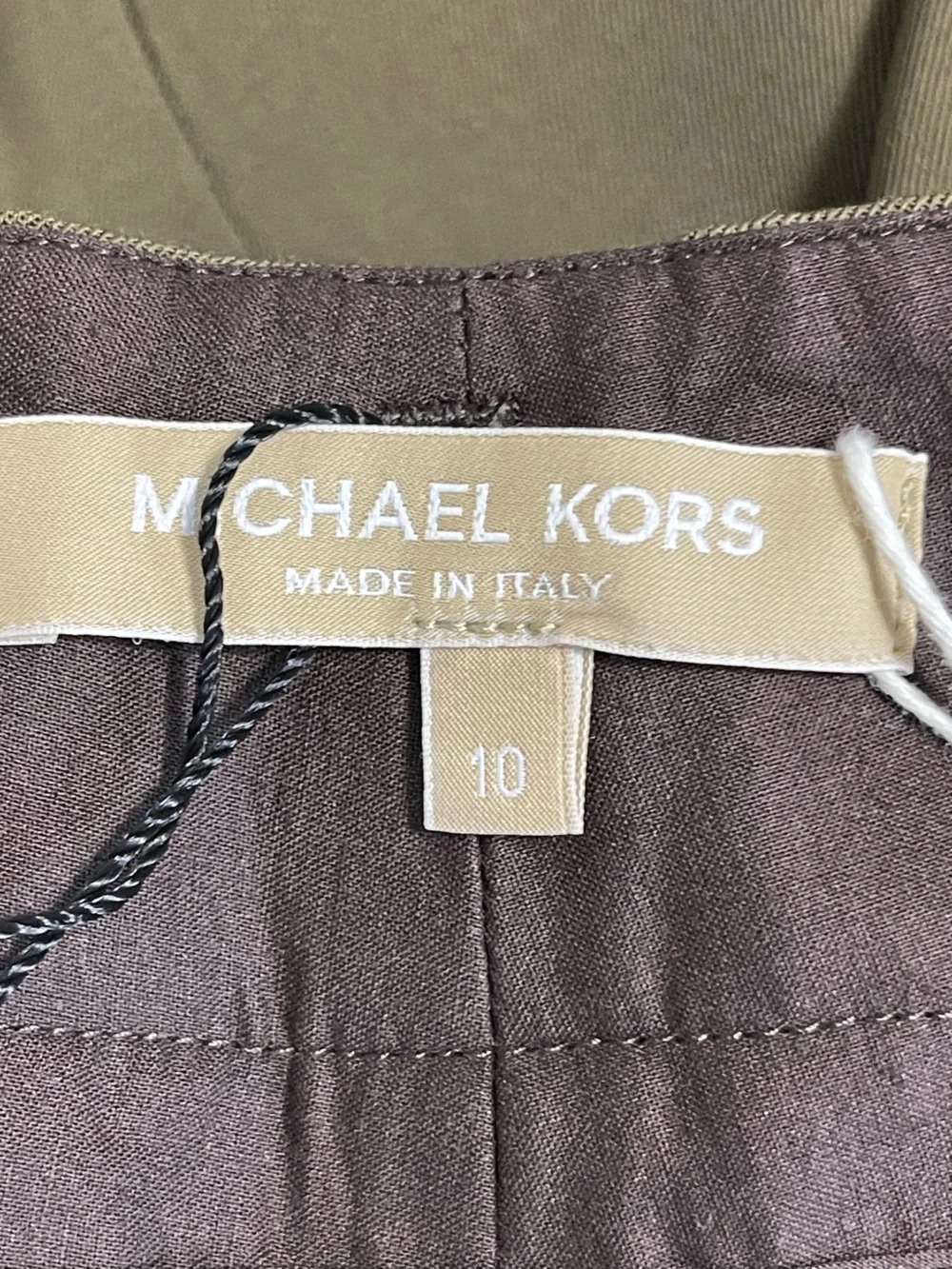 Michael Kors Olive Green Pleated Trousers. 10